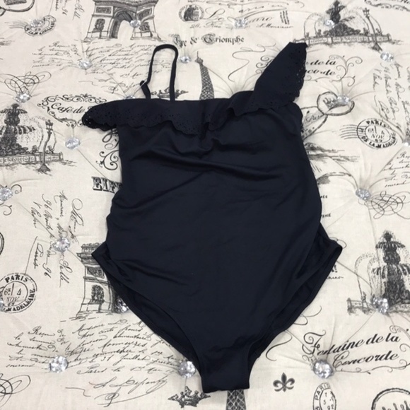 Bloom One-Shoulder One-Piece Maternity Swimsuit - Picture 3 of 9